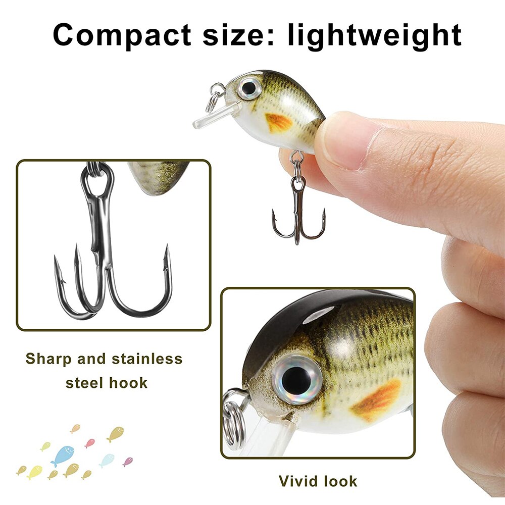 28mm 2g Mini Crankbaits Fishing