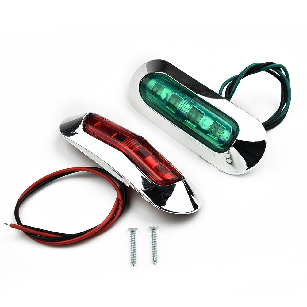 2pcs Red Green Led Boat Navigation Light