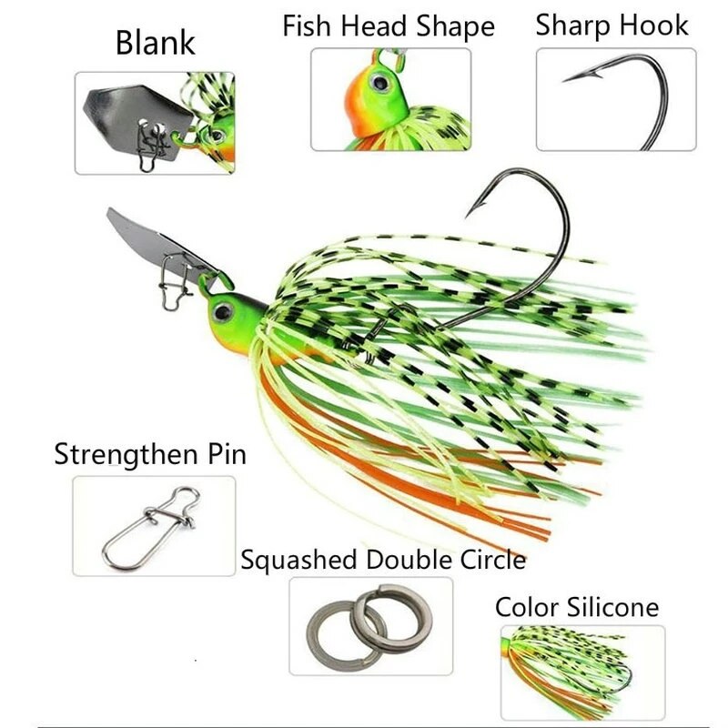 2pcs/lot 14g/17g Fishing Chatter Bait