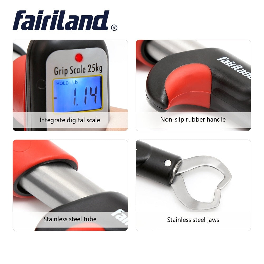 Mini Gun-style Fishing Gripper W/ 25kg(55lb) Digital Scale
