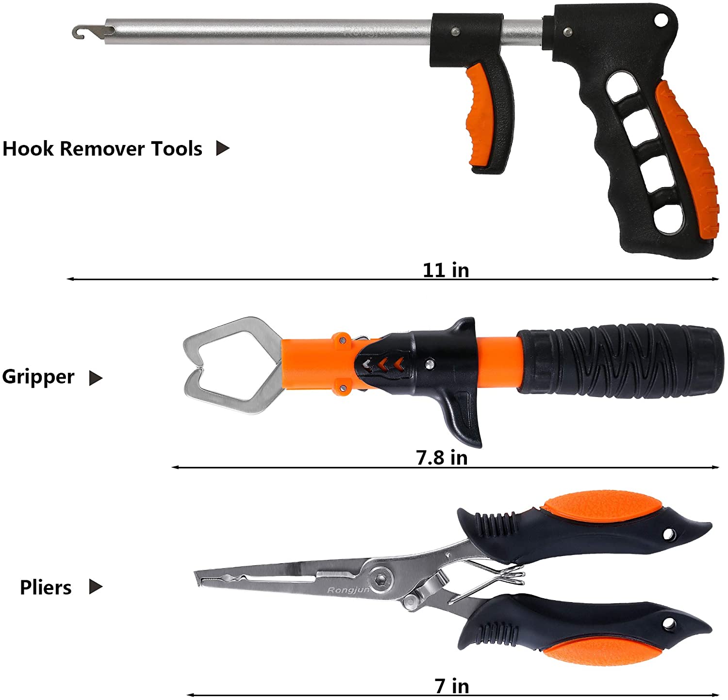 3pc Fishing Tool Kit Aluminum Fish Hook Remover