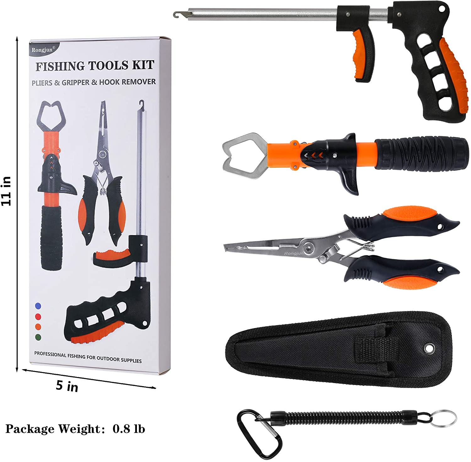 3pc Fishing Tool Kit Aluminum Fish Hook Remover
