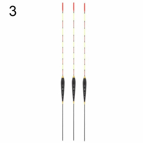 3pcs Fishing Float Wood Fluorescent High Sensitivity