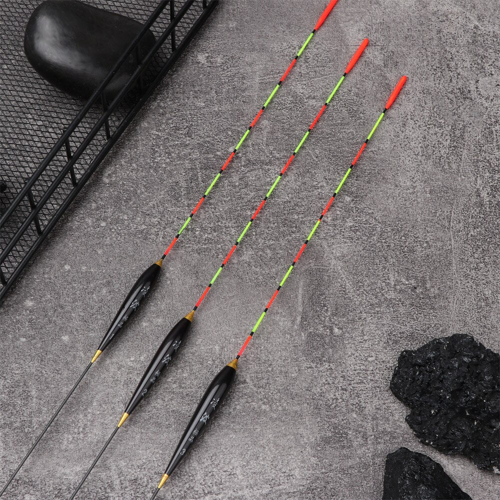 3pcs Fishing Float Wood Fluorescent High Sensitivity