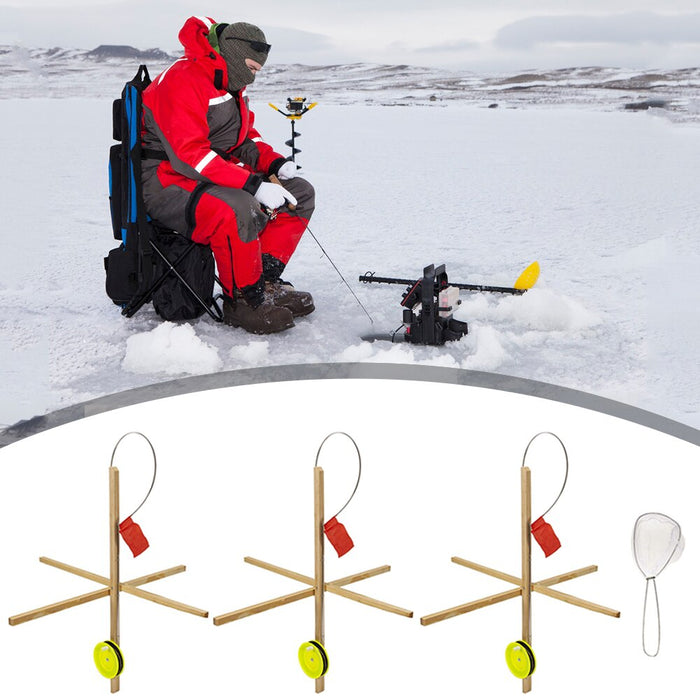 3pcs Ice Angling Tools with Nylon Wire