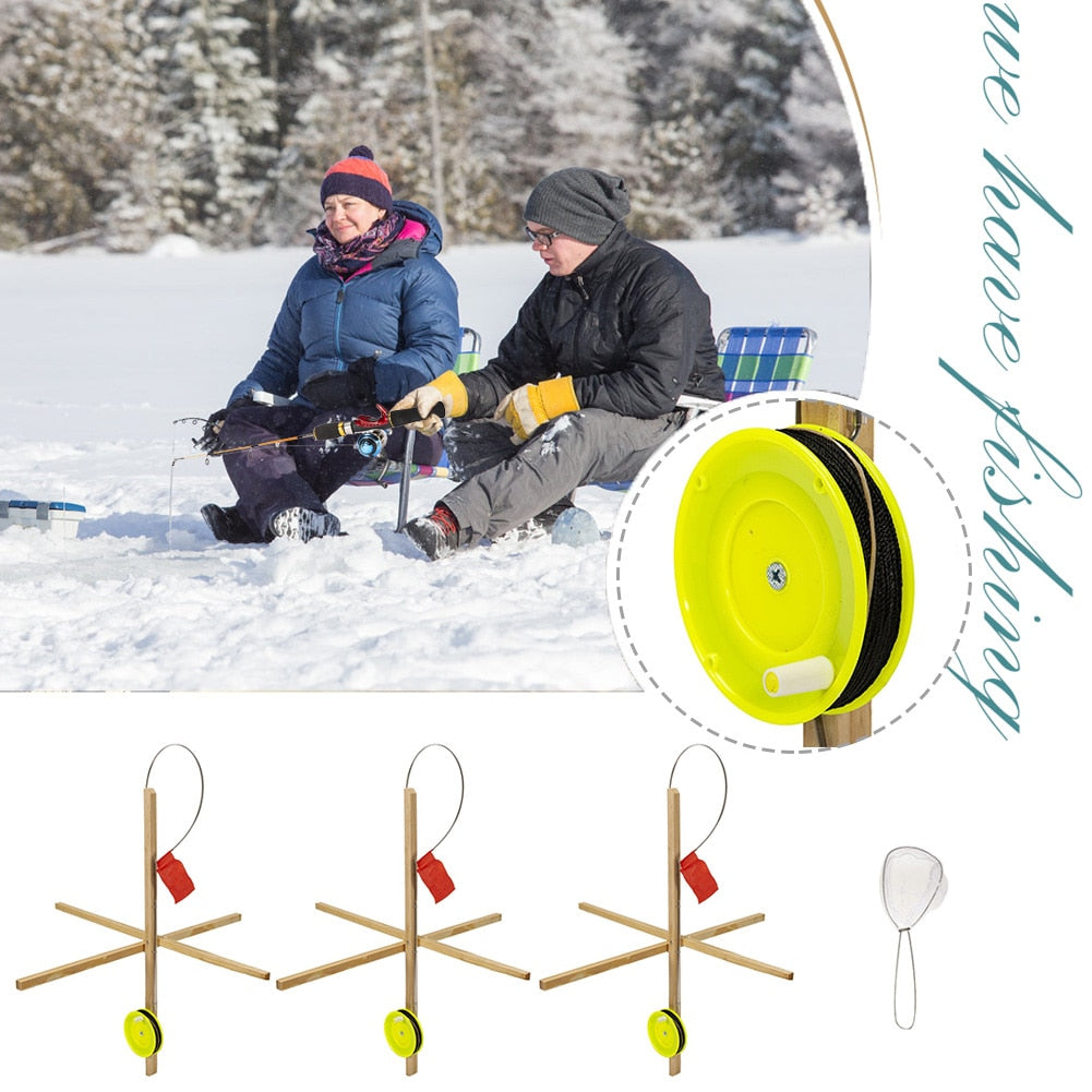 3pcs Ice Angling Tools with Nylon Wire