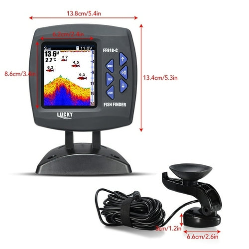 45 Degrees Underwater Fishing Camera Fish Finder Wired Transducer
