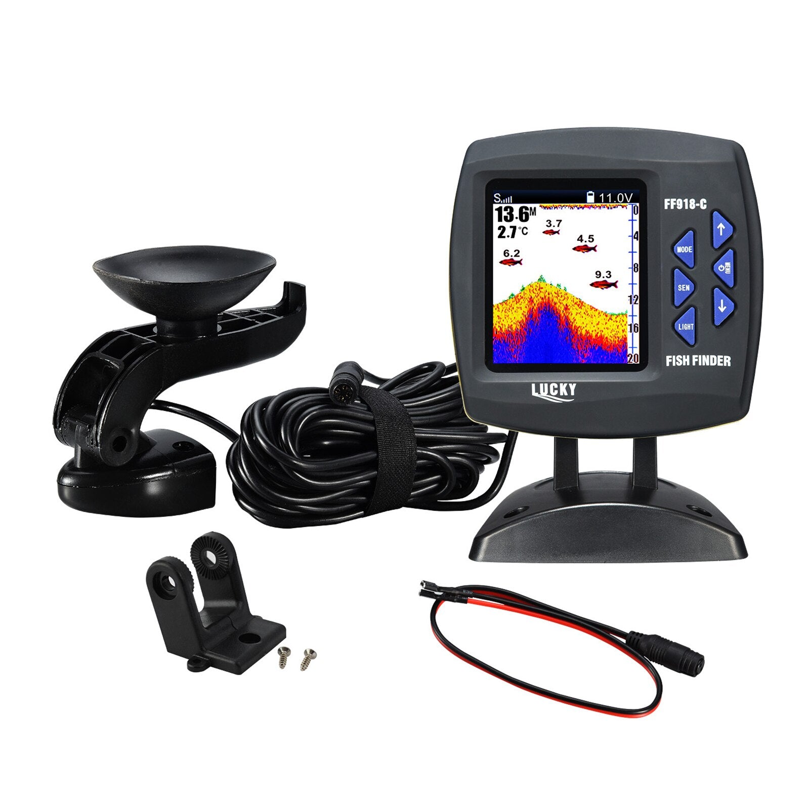 45 Degrees Underwater Fishing Camera Fish Finder Wired Transducer
