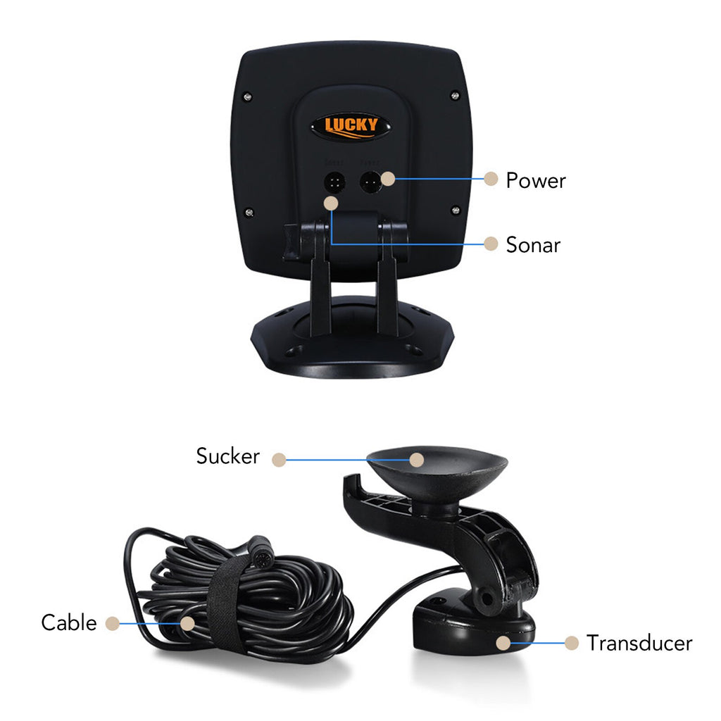 45 Degrees Underwater Fishing Camera Fish Finder Wired Transducer
