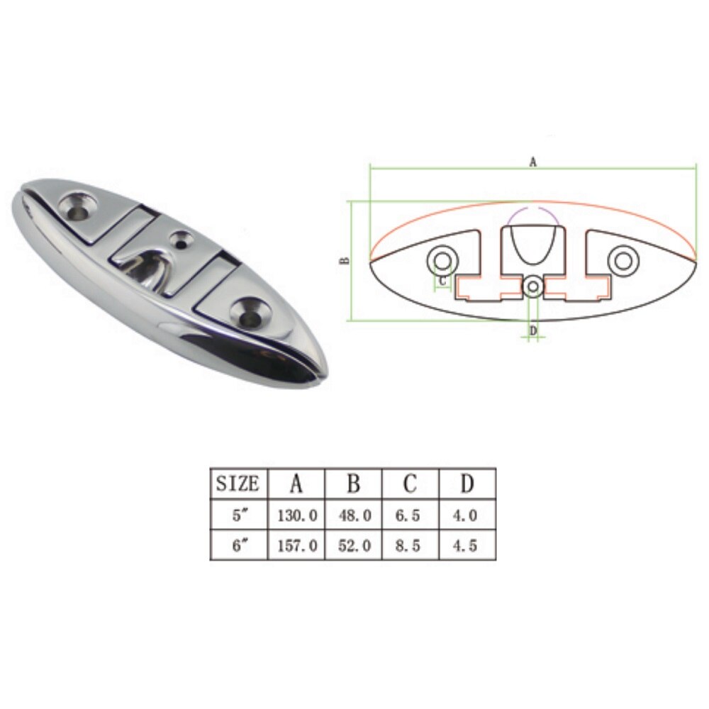 4PCS 316 Stainless Steel Folding Boat Dock