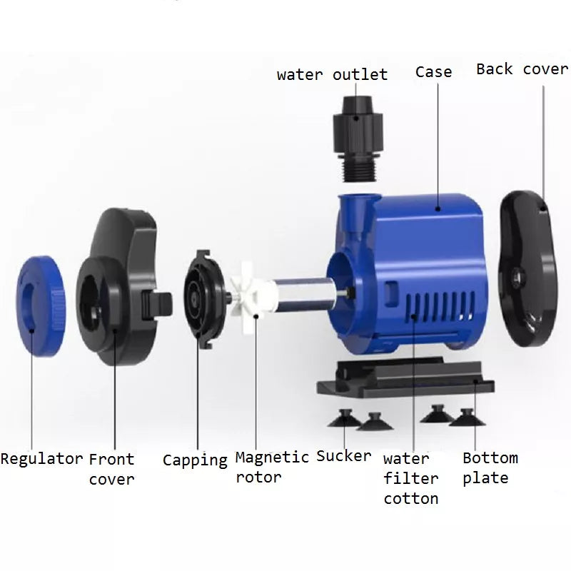 5/14/20/35/45/80W 500 3500L/H Ultra Quiet Submersible Water Pump
