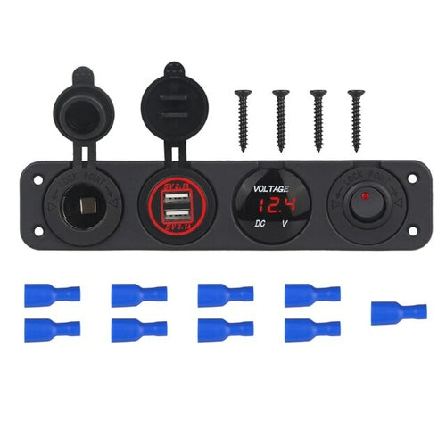 5 Gang Marine Boat Switch Panel Led