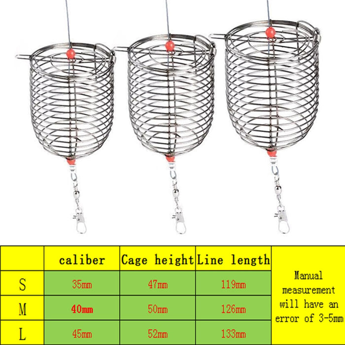 5 Pcs Stainless Steel Fishing Bait Cage