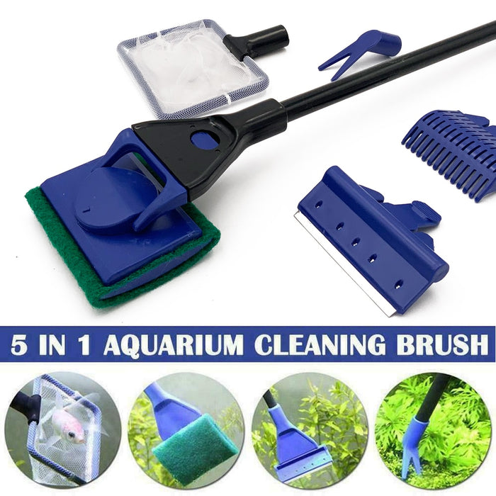 5 In 1 Aquarium Cleaning Tools Aquarium Tank Clean Set Fish Net Gravel