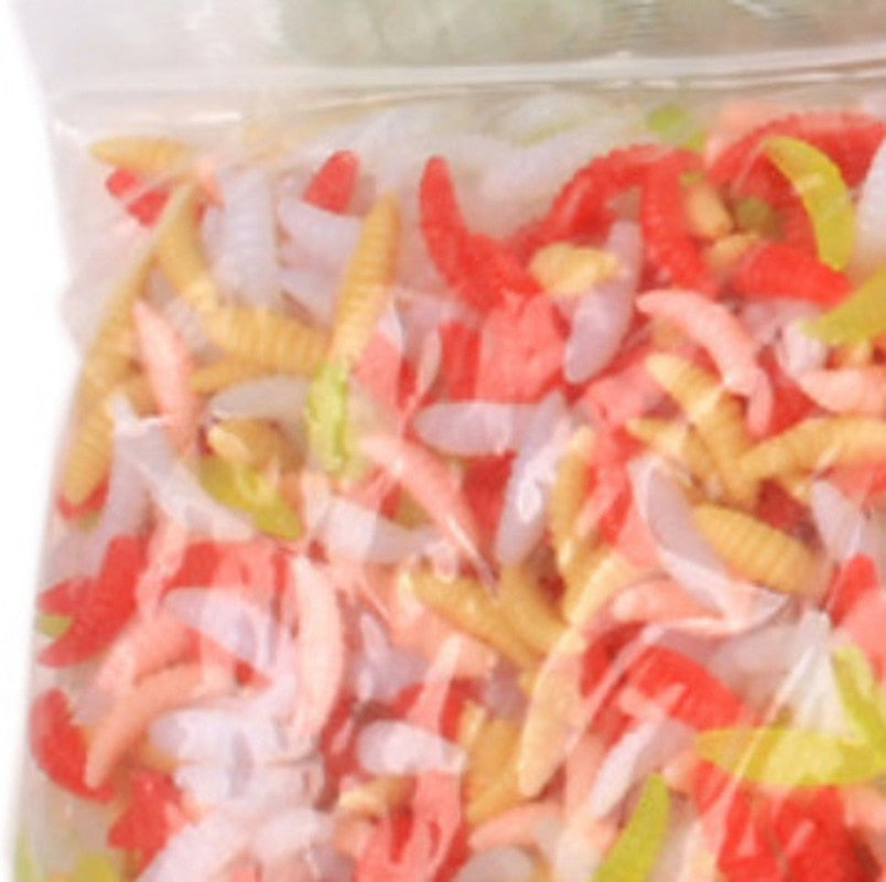 50pcs/bag Fishing Lure Maggot Grub