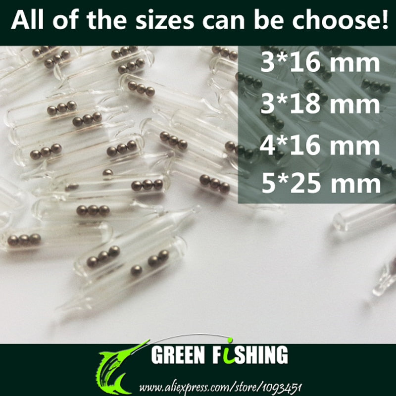 50pcs/lot 3mm/4mm/5mm New Jig Fishing Lure Glass