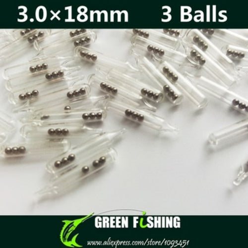 50pcs/lot 3mm/4mm/5mm New Jig Fishing Lure Glass