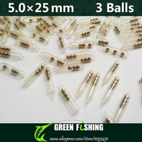 50pcs/lot 3mm/4mm/5mm New Jig Fishing Lure Glass