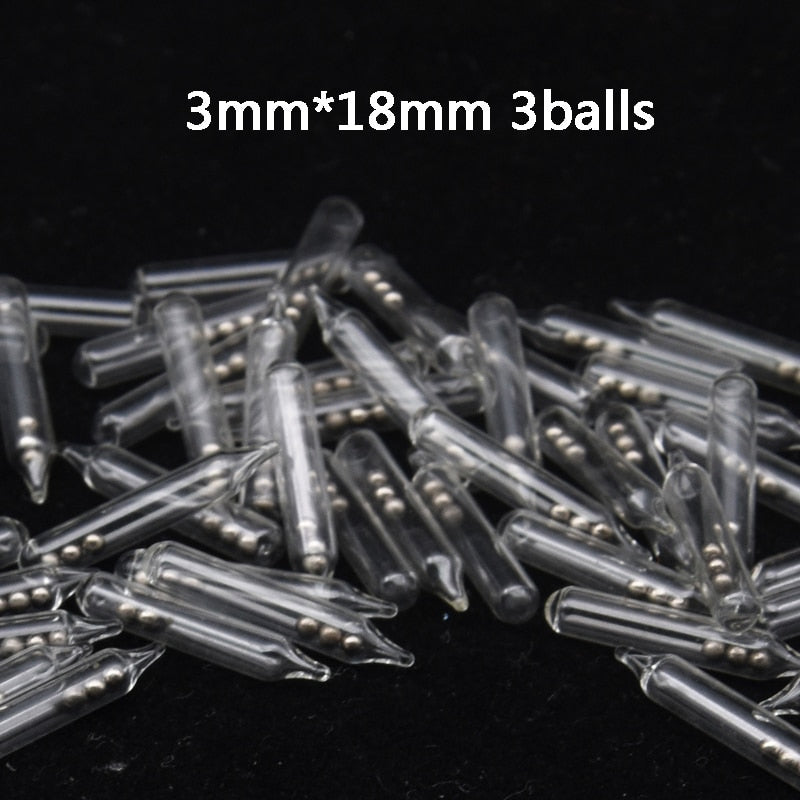 50pcs/lot 3mm/4mm/5mm New Jig Fishing Lure Glass