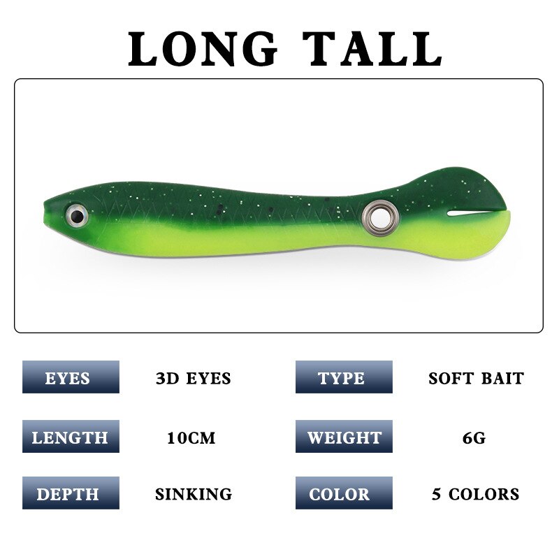 5PCS/10PCS Soft Bionic Fishing Lure