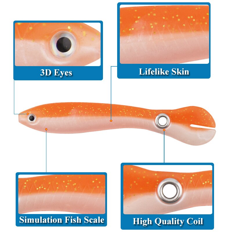 5PCS/10PCS Soft Bionic Fishing Lure