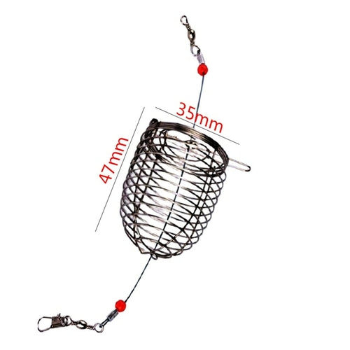 5pcs Fish Small Stainless Steel Bait Cage