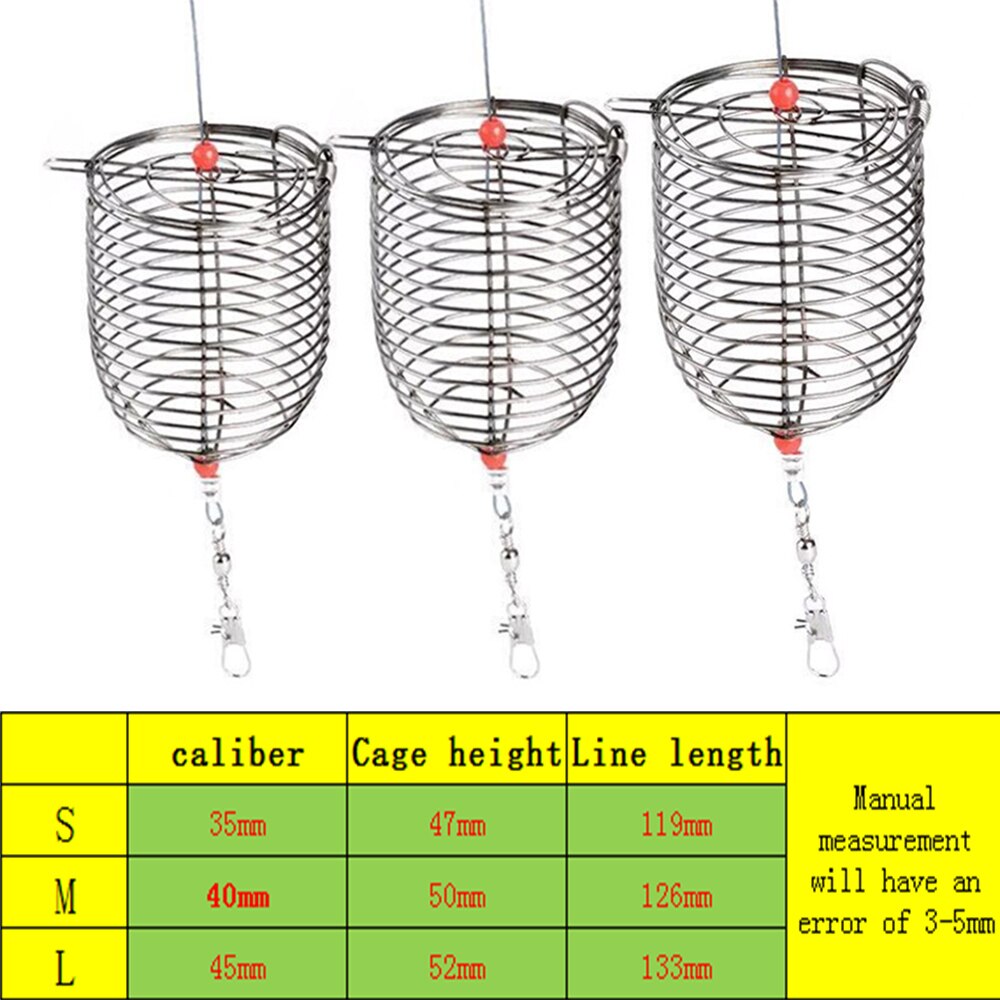 5pcs Fish Small Stainless Steel Bait Cage