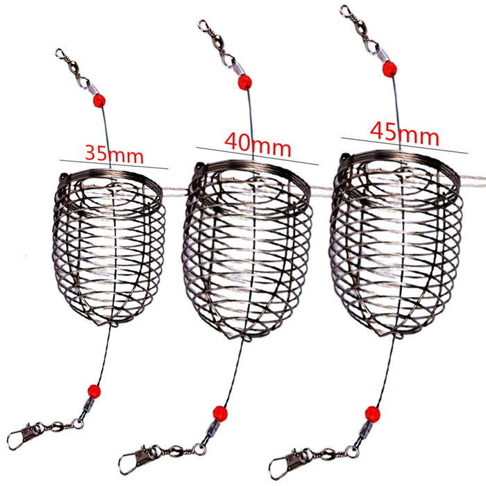 5pcs Fish Small Stainless Steel Bait Cage