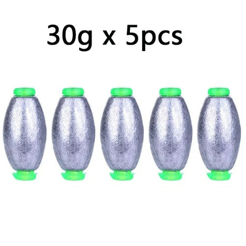 5pcs/10pcs Fishing Weight Sinker 2g-30g