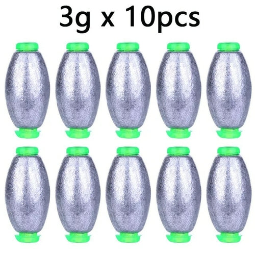 5pcs/10pcs Fishing Weight Sinker 2g-30g