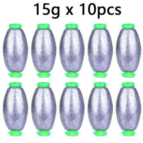 5pcs/10pcs Fishing Weight Sinker 2g-30g