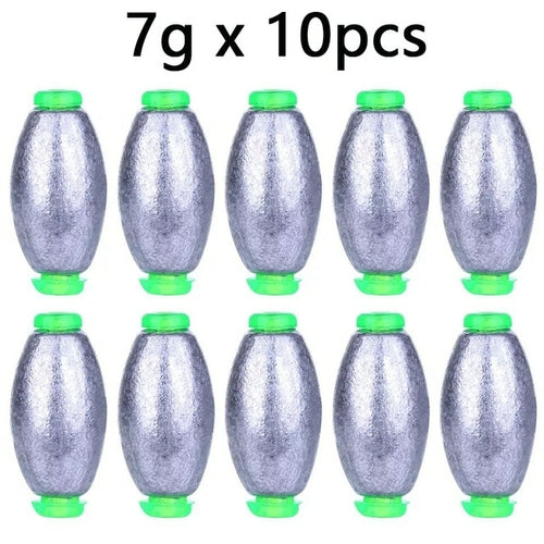5pcs/10pcs Fishing Weight Sinker 2g-30g