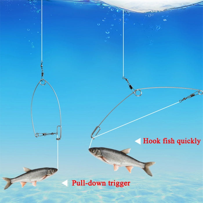 5pcs Automatic Fishing Hook Trigger Stainless Steel