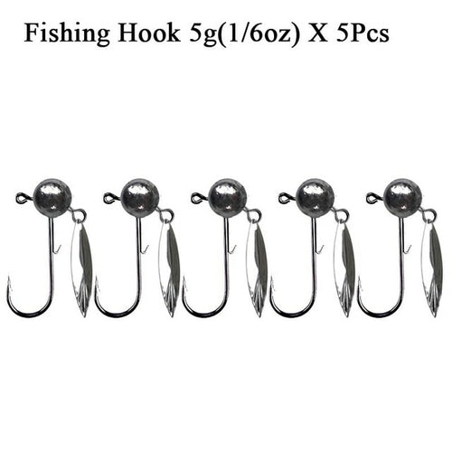 5pcs Jig Head Fishing Hook