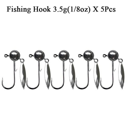 5pcs Jig Head Fishing Hook