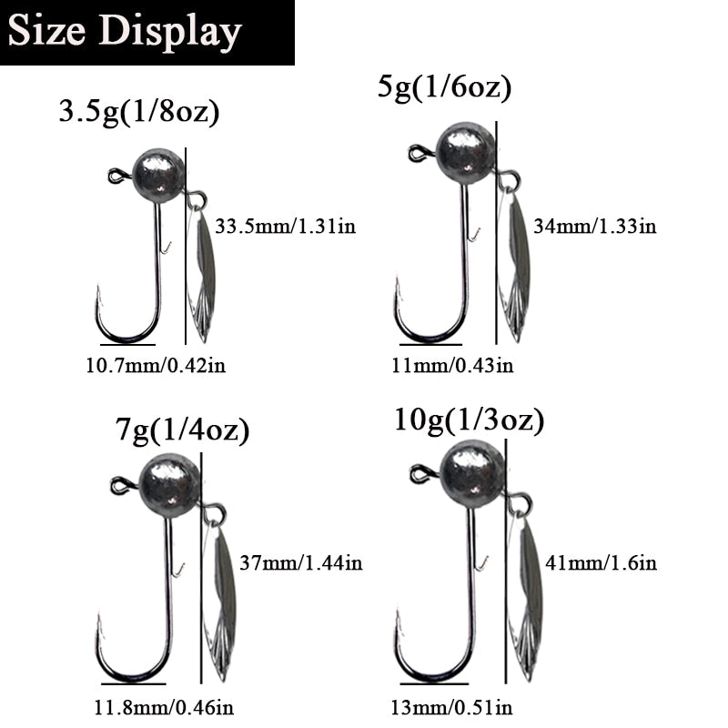 5pcs Jig Head Fishing Hook