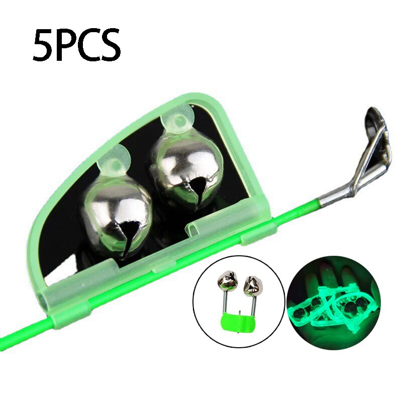 5pcs/Lot Night Fishing Luminous Light Twin Bells