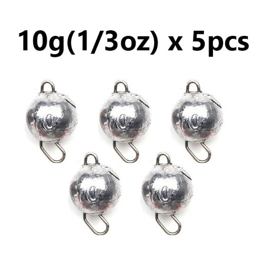 5pcs/lot Fishing Weight Sinker 3g-28g