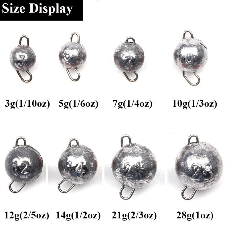 5pcs/lot Fishing Weight Sinker 3g-28g