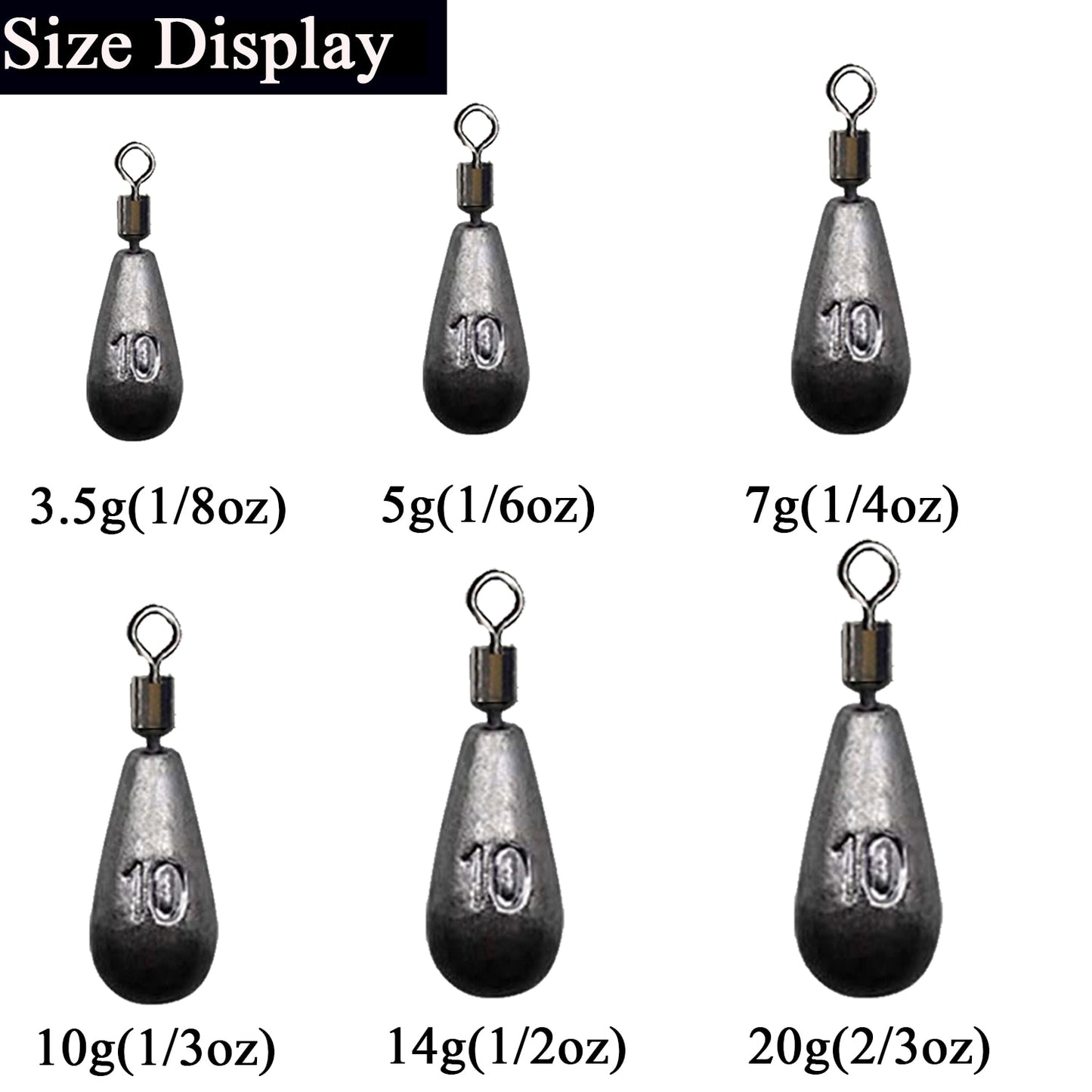 5pcs/lot Fishing Weights Sinkers