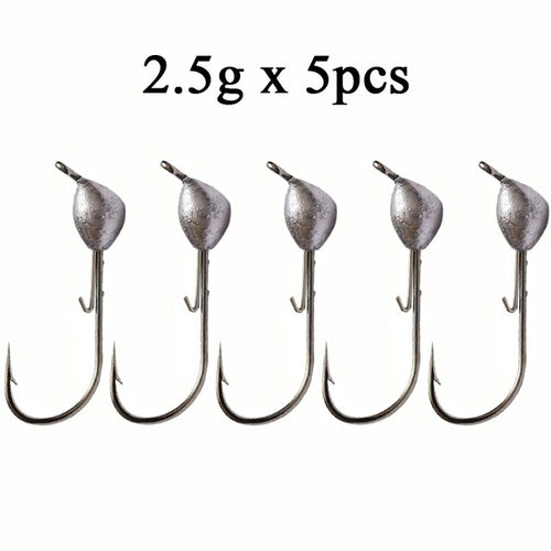 5pcs/lot Crank Jig Head Fishing Hook Crank