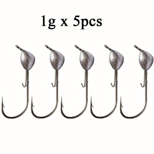 5pcs/lot Crank Jig Head Fishing Hook Crank