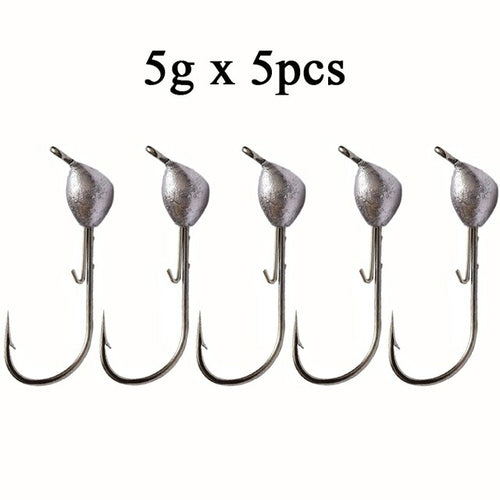 5pcs/lot Crank Jig Head Fishing Hook Crank