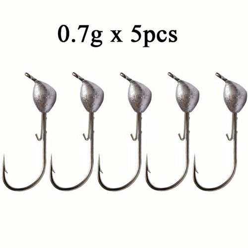 5pcs/lot Crank Jig Head Fishing Hook Crank