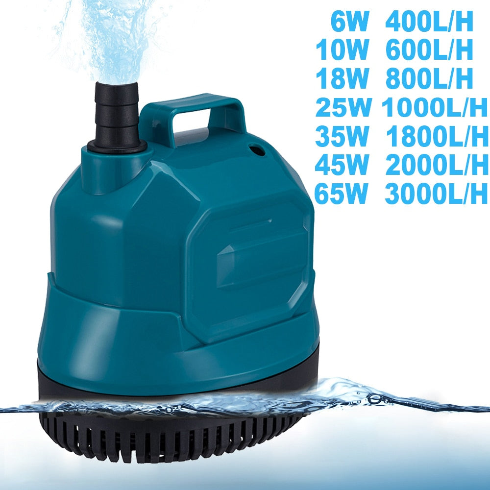6/10/18/25/35/45/65W Submersible Water Pump 220V Aquarium Fish Pond