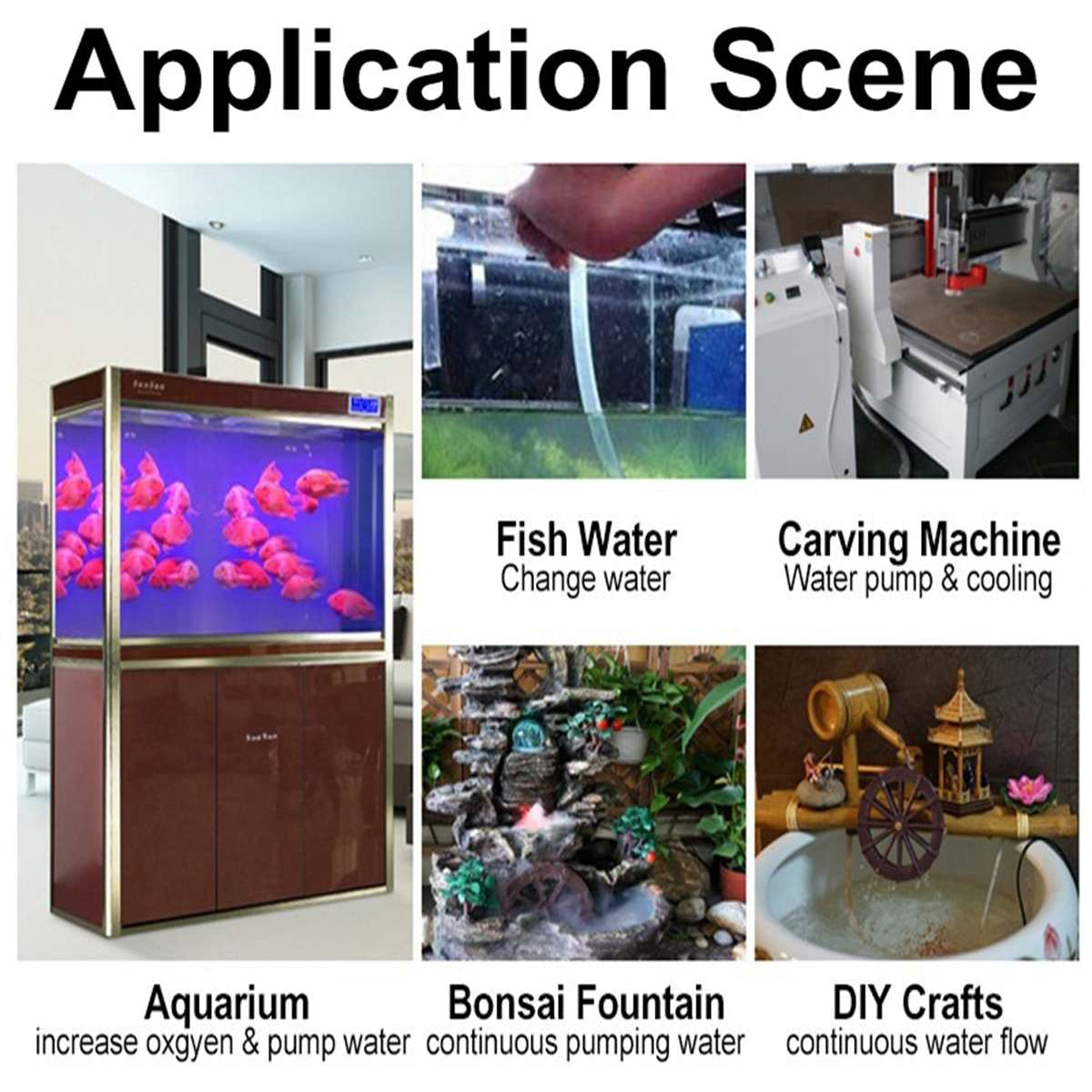 6/10/18/25/35/45/65W Submersible Water Pump 220V Aquarium Fish Pond