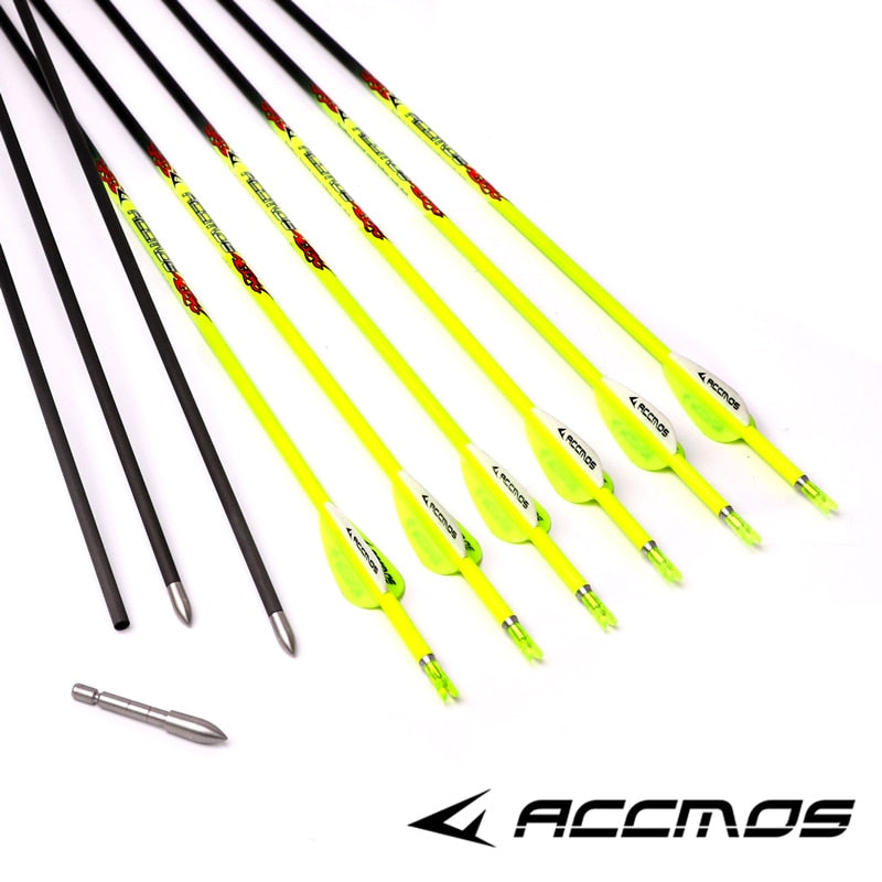 6/12pcs Id 4.2mm Pure Carbon Arrow Spine