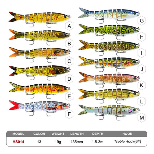 Lure Wobblers Pike Perch Multi-section