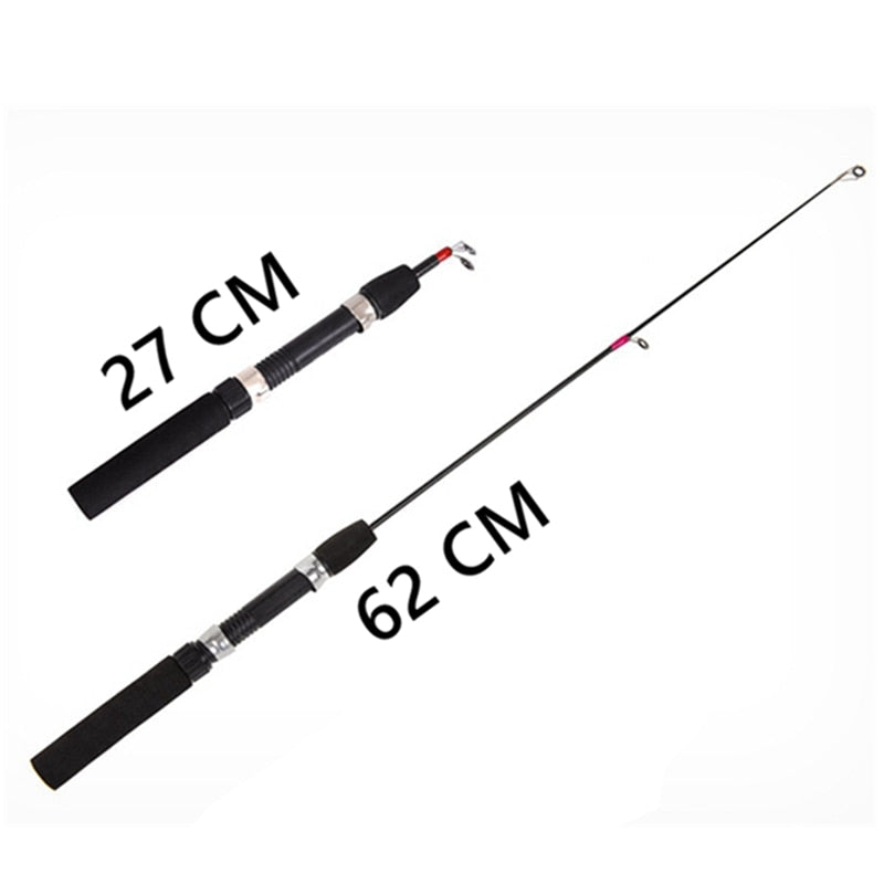 Winter Fishing Gear Set Fiberglass Fish Rod