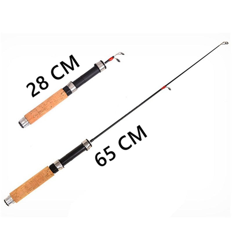 Winter Fishing Gear Set Fiberglass Fish Rod